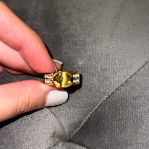 Gold ring with little stones size US seven